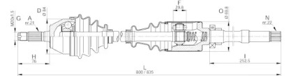 Вал OPEN PARTS DRS6031.00