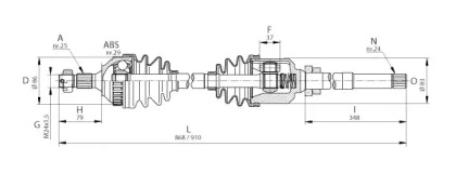 Вал OPEN PARTS DRS6045.00