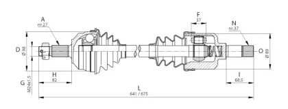 Вал OPEN PARTS DRS6050.00