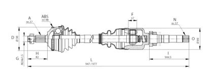 Вал OPEN PARTS DRS6053.00