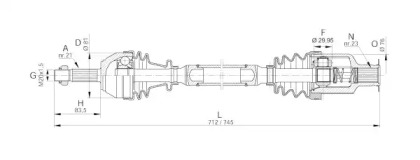 Вал OPEN PARTS DRS6065.00