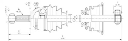 Вал OPEN PARTS DRS6066.00