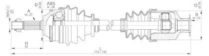 Вал OPEN PARTS DRS6067.00