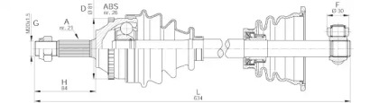 Вал OPEN PARTS DRS6072.00