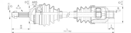 Вал OPEN PARTS DRS6073.00