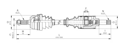 Вал OPEN PARTS DRS6084.00