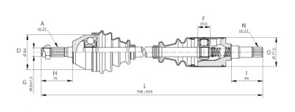 Вал OPEN PARTS DRS6085.00