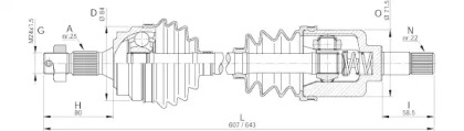 Вал OPEN PARTS DRS6092.00