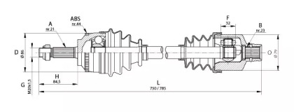 Вал OPEN PARTS DRS6101.00