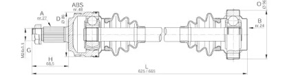 Вал OPEN PARTS DRS6104.00