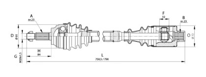 Вал OPEN PARTS DRS6113.00