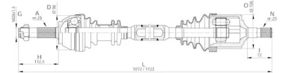 Вал OPEN PARTS DRS6139.00