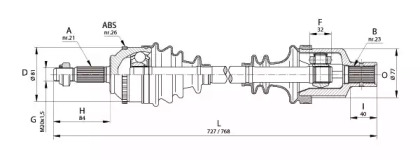 Вал OPEN PARTS DRS6140.00