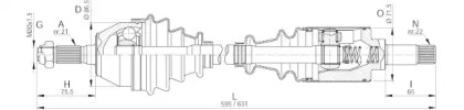 Вал OPEN PARTS DRS6145.00