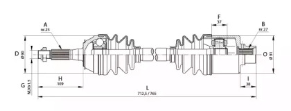 Вал OPEN PARTS DRS6148.00