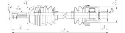 Вал OPEN PARTS DRS6152.00