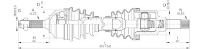 Вал OPEN PARTS DRS6155.00