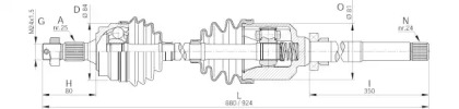 Вал OPEN PARTS DRS6159.00