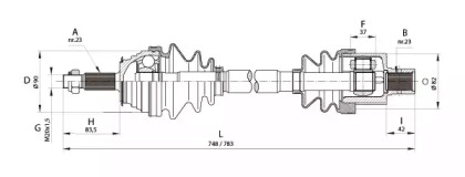 Вал OPEN PARTS DRS6164.00