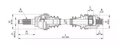 Вал OPEN PARTS DRS6169.00