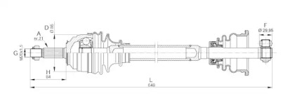 Вал OPEN PARTS DRS6170.00