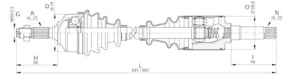 Вал OPEN PARTS DRS6171.00