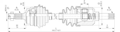 Вал OPEN PARTS DRS6173.00