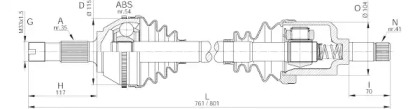 Вал OPEN PARTS DRS6174.00