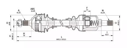 Вал OPEN PARTS DRS6178.00