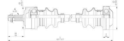 Вал OPEN PARTS DRS6186.00