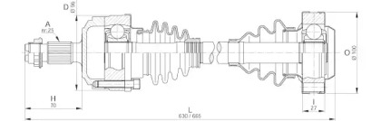 Вал OPEN PARTS DRS6187.00