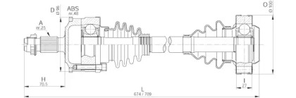 Приводной вал OPEN PARTS DRS6188.00