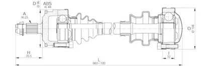 Вал OPEN PARTS DRS6189.00