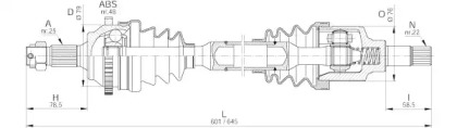 Вал OPEN PARTS DRS6193.00