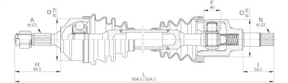 Вал OPEN PARTS DRS6197.00