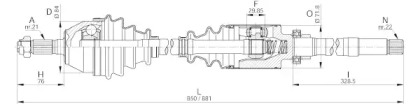 Вал OPEN PARTS DRS6199.00