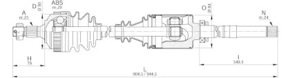 Вал OPEN PARTS DRS6200.00