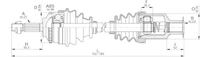 Вал OPEN PARTS DRS6207.00