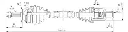 Вал OPEN PARTS DRS6208.00