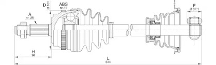 Вал OPEN PARTS DRS6209.00