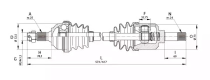 Вал OPEN PARTS DRS6218.00