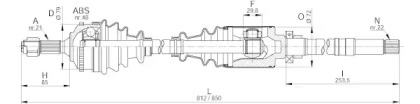 Вал OPEN PARTS DRS6223.00