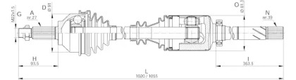 Вал OPEN PARTS DRS6230.00