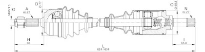 Вал OPEN PARTS DRS6232.00