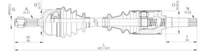 Вал OPEN PARTS DRS6233.00