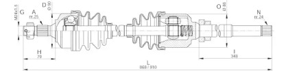 Вал OPEN PARTS DRS6247.00