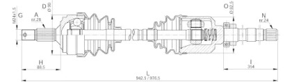 Вал OPEN PARTS DRS6249.00