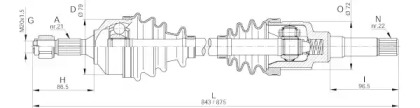 Вал OPEN PARTS DRS6259.00