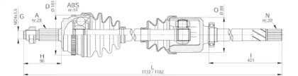 Вал OPEN PARTS DRS6261.00