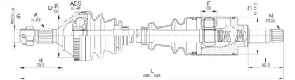 Вал OPEN PARTS DRS6265.00